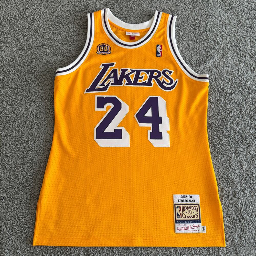 100% Authentic Mitchell & Ness Kobe Bryant NBA Los Angeles Lakers "60" Jersey 40